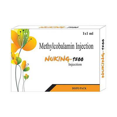 Product Name: Nuking 1500, Compositions of Nuking 1500 are Methylcobalamin Injection - SB LIFESCIENCES