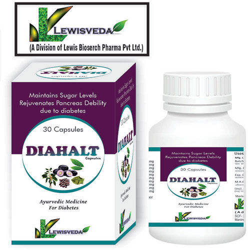 Product Name: Diahalt, Compositions of An Ayurvedic Proprietary Medicine are An Ayurvedic Proprietary Medicine - Lewis Bioserch Pharma Pvt. Ltd