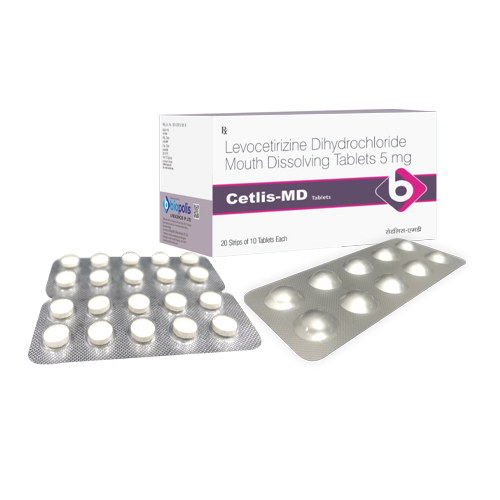 Product Name: CETLIS MD, Compositions of Levocetirizine Dihydrochloride Mouth Dissolving Tablets 5mg are Levocetirizine Dihydrochloride Mouth Dissolving Tablets 5mg - Biopolis Lifesciences Private Limited