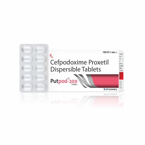 Product Name: Putpod 200, Compositions of Putpod 200 are Cefpodoxime Proxetil Dispersible Tablets - Biodiscovery Lifesciences Private Limited