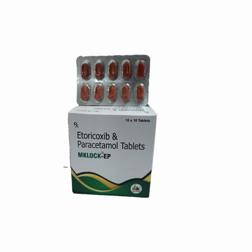 Product Name: MKLOCK EP, Compositions of MKLOCK EP are Etoricoxib & Paracetamol Tablets - MK Healthcare