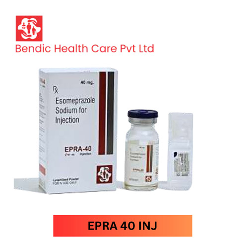 Product Name: EPRA 40, Compositions of EPRA 40 are Esomeprazole Sodium for Injection - Bendic Healthcare Private Limited