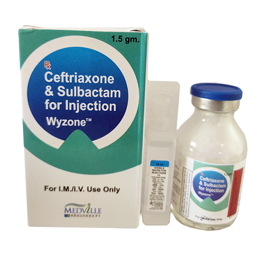 Product Name: Wyzone, Compositions of are Ceftriaxone & Sulbactam for Injection  - Medville Healthcare