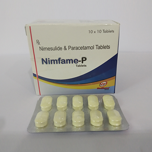 Product Name: Nimfame P, Compositions of Nimfame P are Nimesulide & Paracetamol Tablets - Medifame Biotech