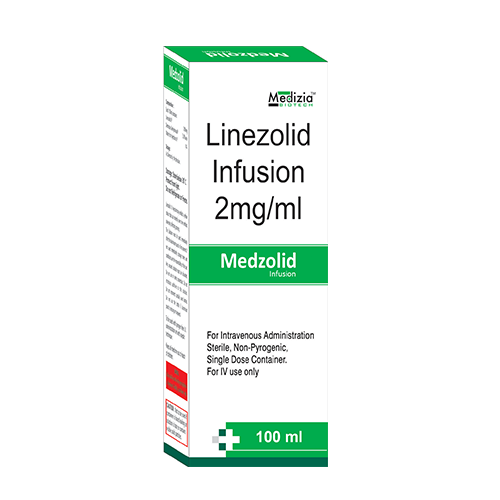 Product Name: Medzolid, Compositions of Medzolid are Linezolid Infusion 2mg/ml - Medizia Biotech