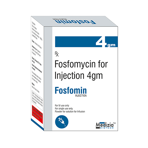 Product Name: Fosfomin, Compositions of Fosfomycin for Injection 4gm are Fosfomycin for Injection 4gm - Medizia Biotech