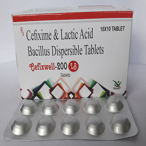 Product Name: Cefixwell 200 LB , Compositions of Cefixwell 200 LB  are Cefixime & Lactic Acid Bacillus Dispersible Tablets  - Everwell Pharma Private Limited