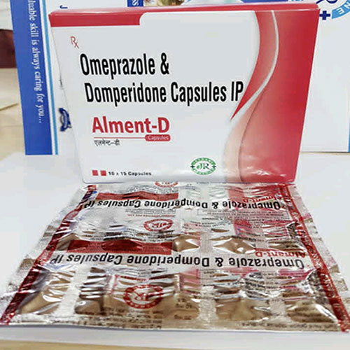 Product Name: Alment D, Compositions of Alment D are Omeprazole & Domperidone - Jaxrane Remedies Private Limited