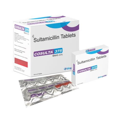 Product Name: COSULTA 375, Compositions of COSULTA 375 are Sultamicillin Tablets - Biopolis Lifesciences Private Limited