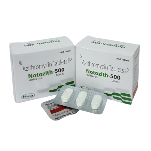 Product Name: Notozith 500, Compositions of Azithromycin Tablets IP are Azithromycin Tablets IP - Mediphar Lifesciences Private Limited