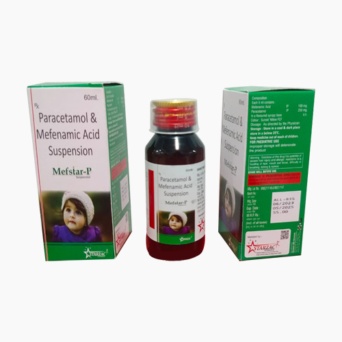 Product Name: MEFSTAR P, Compositions of are Paracetamol & Mefenamic Acid Suspension  - Access Life Science