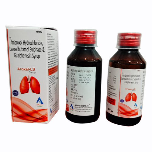 Product Name: AROXAL LS, Compositions of Ambroxol Hydrochloride Levosalbutamol sulphate & Guaiphenesin Syrup are Ambroxol Hydrochloride Levosalbutamol sulphate & Guaiphenesin Syrup - Access Life Science