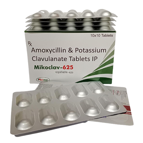 Product Name: Mikoclav 625, Compositions of Mikoclav 625 are Amoxycillin and Potassium Clavulanate  Tablets - Mediphar Lifesciences Private Limited