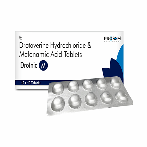 Product Name: Drotnic M, Compositions of Drotaverine Hydrochloride & Mefenamic Acid Tablets  are Drotaverine Hydrochloride & Mefenamic Acid Tablets  - Prosem Healthcare