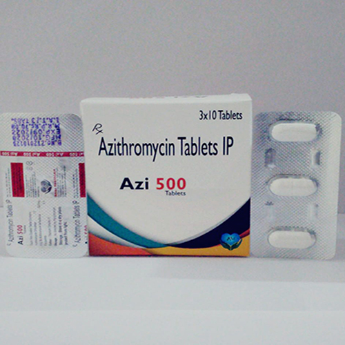 Product Name: Azi 500, Compositions of Azi 500 are Azithromycin Tablets IP - Aman Healthcare