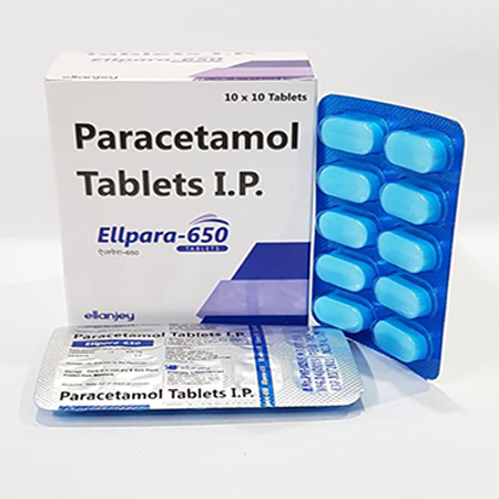 Product Name: Ellpara 650, Compositions of Ellpara 650 are Pracetamol Tablets IP - Ellanjey Lifesciences