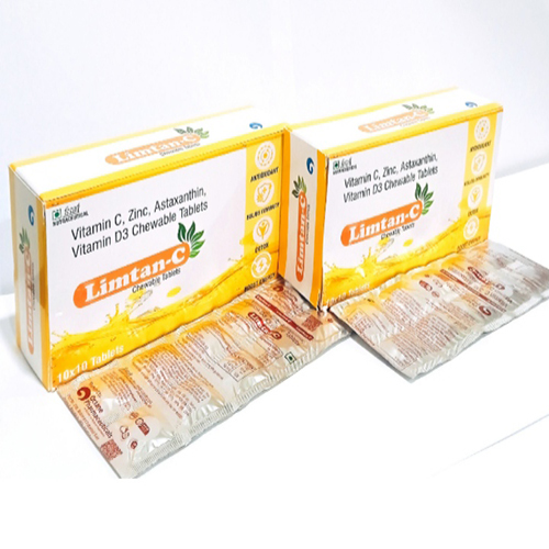 Product Name: Limtan C, Compositions of Vitamin C, Zinc, Astaxanthin Vitamin D3 Chewable Tablets  are Vitamin C, Zinc, Astaxanthin Vitamin D3 Chewable Tablets  - Ryland Health Care