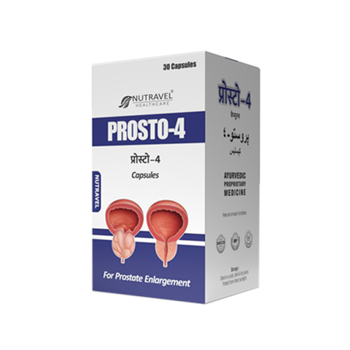 Product Name: PROSTO 4, Compositions of PROSTO 4 are AYURVEDIC MEDICINE - Nutravel Healthcare