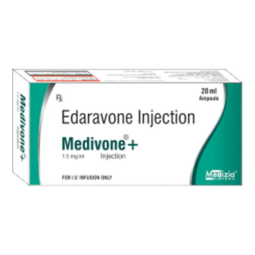 Product Name: Medivone+, Compositions of Medivone+ are Edaravone Injection  - Medizia Biotech