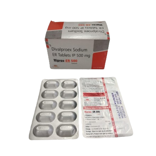 Product Name: Hiprox ER 500, Compositions of Hiprox ER 500 are Divalproex Sodium ER Tablets IP 500mg - Holy Evolution Pharma