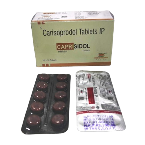 Product Name: Caprisidol, Compositions of Caprisidol are Carisoprodol Tablets IP - Holy Evolution Pharma