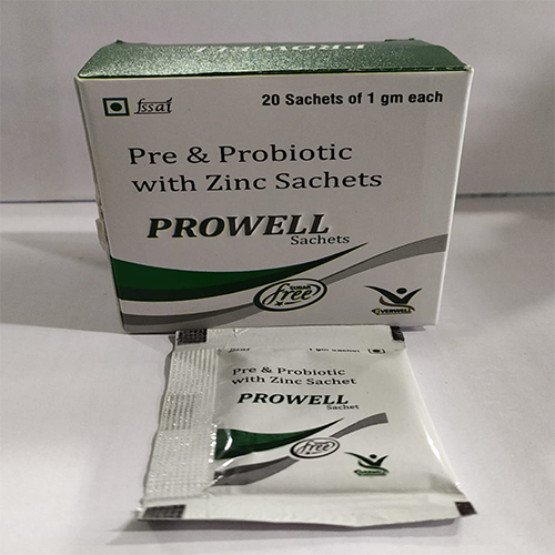 Product Name: PROWELL  Sachets , Compositions of PROWELL  Sachets  are Pre & Probiotic with Zinc Sachets  - Orange Biotech Private Limited