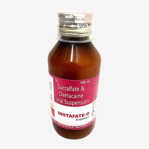 Product Name: INSTAFATE O, Compositions of INSTAFATE O are Sucralfate & oxetacaine Oral Suspension - Insta Care Lifesciences