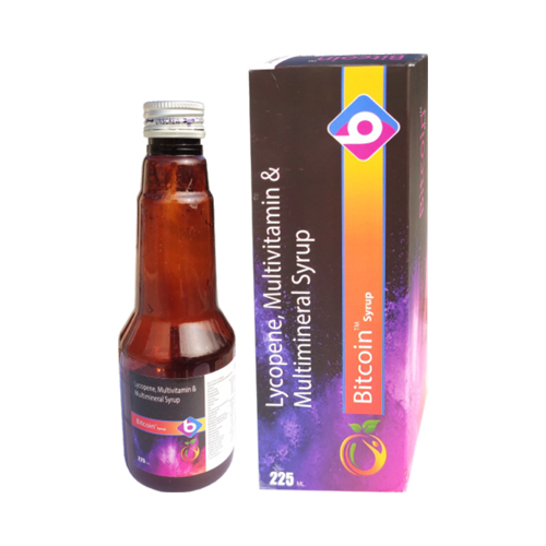 Product Name: BITCOIN, Compositions of Lycopene, Multivitamin & Multimineral Syrup are Lycopene, Multivitamin & Multimineral Syrup - Biopolis Lifesciences Private Limited