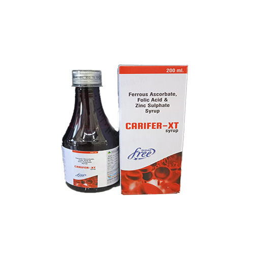 Product Name: Carifer XT, Compositions of Ferrous Ascorbate. Folic Acid & Zinc Sulphate Syrup are Ferrous Ascorbate. Folic Acid & Zinc Sulphate Syrup - Cardiff Biocare