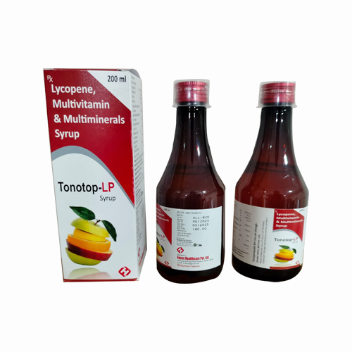 Product Name: TONOTOP LP, Compositions of Lycopene, Multivitamin & Multiminerals Syrup  are Lycopene, Multivitamin & Multiminerals Syrup  - Access Life Science