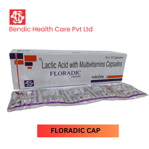 Product Name: FLORADIC, Compositions of Lactic Acid With Multivitamins Capsules are Lactic Acid With Multivitamins Capsules - Bendic Healthcare Private Limited