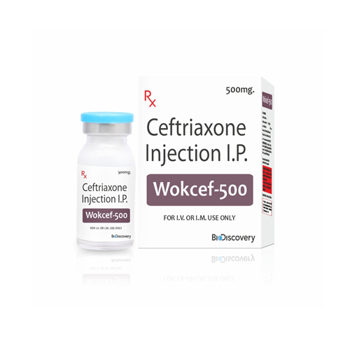 Product Name: Wokcef, Compositions of Wokcef are Ceftriaxone Injection I.P. - Biodiscovery Lifesciences Private Limited