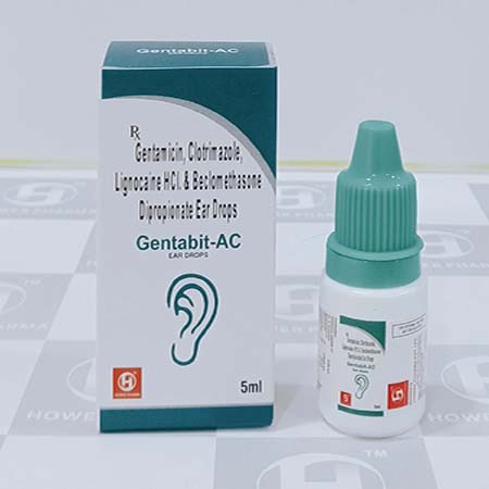 Product Name: Gentabit Ac, Compositions of Gentamicin, Clotrimazole, Lignocaine HCL,& Beclomethasone Dipropionate Ear Drops are Gentamicin, Clotrimazole, Lignocaine HCL,& Beclomethasone Dipropionate Ear Drops - Hower Pharma Private Limited