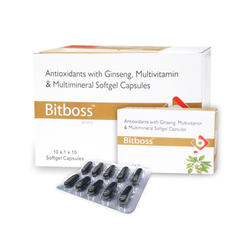 Product Name: BITBOSS, Compositions of Antioxidants With Ginseng. Multivitamin & Multimineral Softgel Capsules are Antioxidants With Ginseng. Multivitamin & Multimineral Softgel Capsules - Biopolis Lifesciences Private Limited