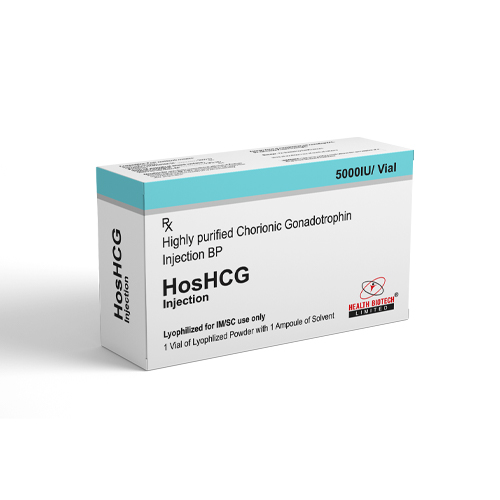 Product Name: HosHCG, Compositions of HosHCG are Highly purified Chorionic Gonadotrophin Injection BP - Health Biotech Limited