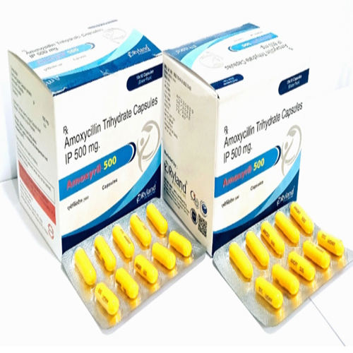 Product Name:  Amoxyril 500, Compositions of Amoxycillin Trihydrate Capsules IP 500mg. are Amoxycillin Trihydrate Capsules IP 500mg. - Ryland Health Care