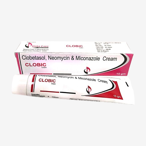 Product Name: , Compositions of  are Clobetasol, Neomycin & Miconazole Cream Clobic - Insta Care Lifesciences