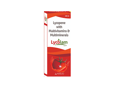 Product Name: Lycolam, Compositions of Lycolam are Lyopene  with Multivitamin & Multiminerals  - Amelio Pharmaceuticals