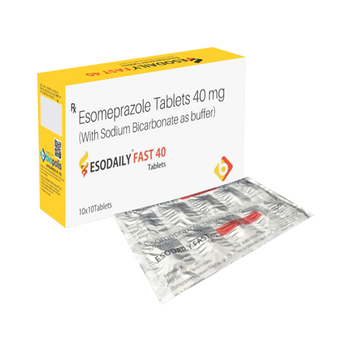 Product Name: ESODAILY FAST 40, Compositions of Esomeprazole Tablets 40mg (With Sodium Bicarbonate Buffer) are Esomeprazole Tablets 40mg (With Sodium Bicarbonate Buffer) - Biopolis Lifesciences Private Limited