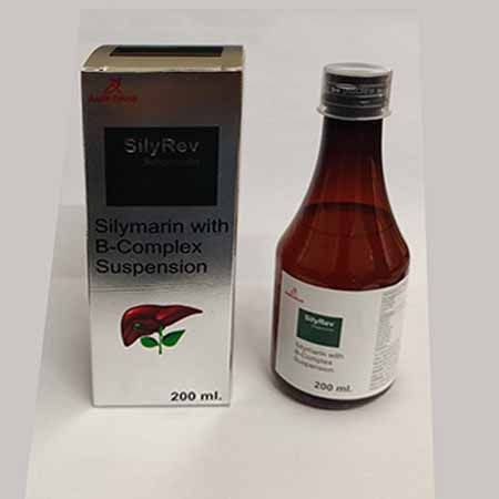 Product Name: Silyrev, Compositions of Silyrev are Silymarin with B-Complex Suspension - Aarvi Drugs