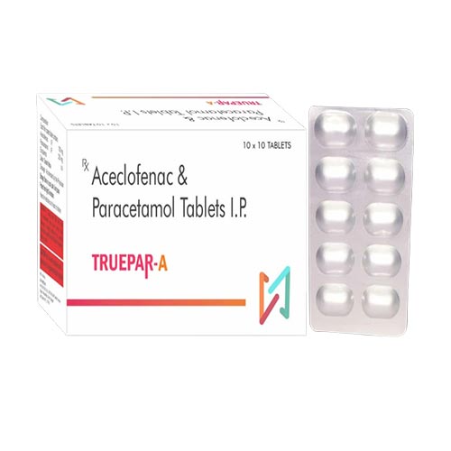 Product Name: TRUEPAR A, Compositions of TRUEPAR A are Aceclofenac & Paracetamol Tablets I.P - Truepath Healthcare