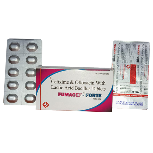 Product Name: FUMACEF FORTE, Compositions of Cefixime & Ofloxacin With Lactic Acid Bacillus Tablets  are Cefixime & Ofloxacin With Lactic Acid Bacillus Tablets  - Access Life Science