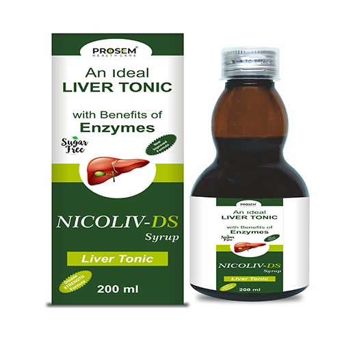 Product Name: NICOLIV DS, Compositions of NICOLIV DS are An Ideal Liver Tonic With Benefits of Enzymes - Prosem Healthcare