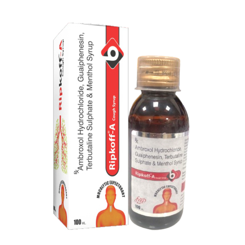 Product Name: RIPKOFF A, Compositions of Ambroxol Hydrochloride, Guaiphenesin, Terbutaline Sulphate & Menthol Syrup COLYTIC are Ambroxol Hydrochloride, Guaiphenesin, Terbutaline Sulphate & Menthol Syrup COLYTIC - Biopolis Lifesciences Private Limited