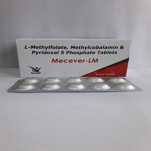 Product Name: Mecever LM , Compositions of Mecever LM  are L-Methylfolate, Methylcobalamin & Pyridoxal 5 Phosphate Tablets  - Everwell Pharma Private Limited