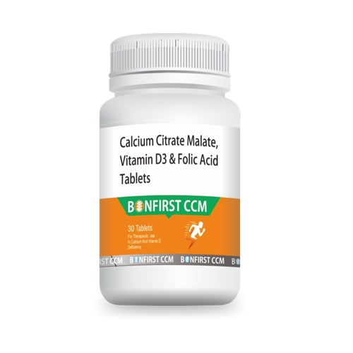 Product Name: BONEFIRST CCM, Compositions of BONEFIRST CCM are Calcium Crtrate, Vatimin D3 &  Folic Acid Tablets - Biopolis Lifesciences Private Limited