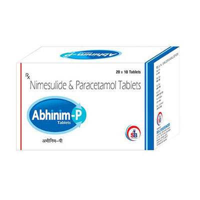 Product Name: Abhinim P, Compositions of Abhinim P are Nimesulide & Paracetamol Tablets - SB LIFESCIENCES