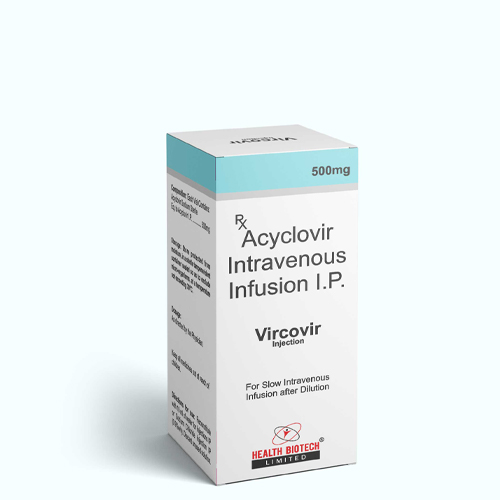 Product Name: VIRCOVIR, Compositions of VIRCOVIR are Acyclovir Intravenous Infusion I.P. - Health Biotech Limited