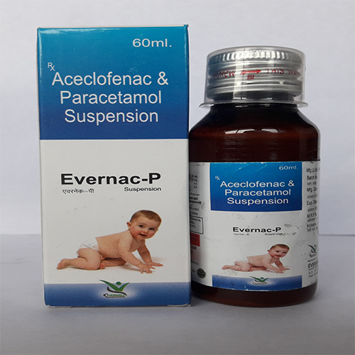 Product Name: Evernac P  Suspension , Compositions of Evernac P  Suspension  are Aceclofenac & Paracetamol Suspension  - Orange Biotech Private Limited