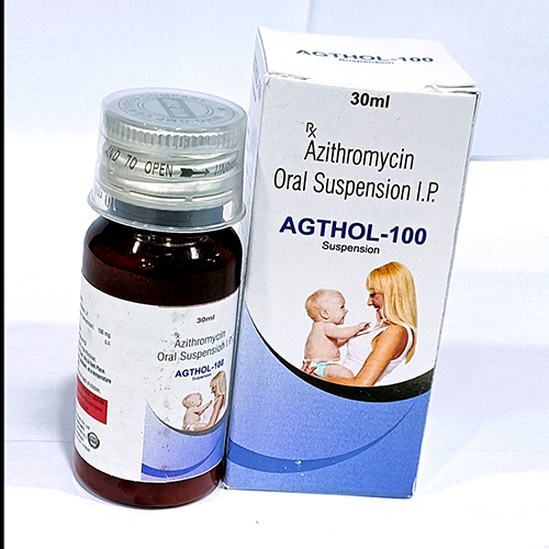 Product Name: Agthol 100, Compositions of Agthol 100 are Azithromycin Oral Suspension I.P. - Euphony Healthcare